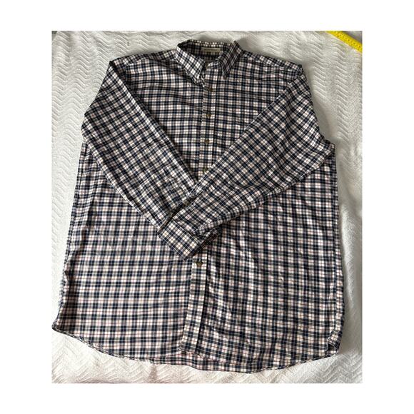 L.L.Bean Wrinkle Resistant Button Down Shirt Men’s XL Plaid Long Sleeve - Picture 2 of 6